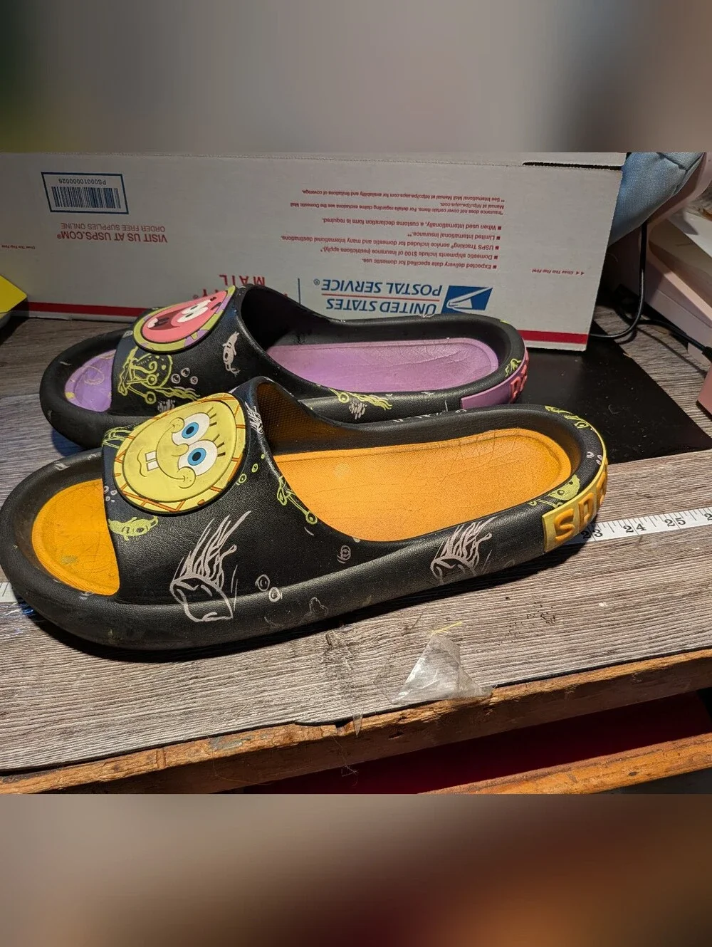 SpongeBob & Patrick Men's Slides Sandals Size‎ 12